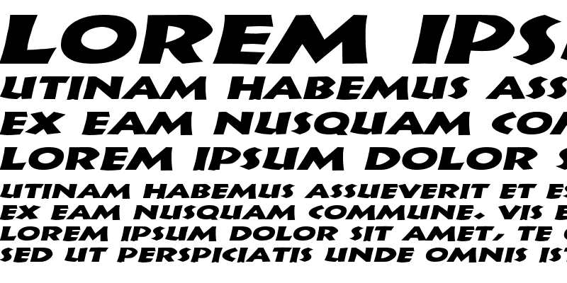 Sample of Indy Extended Italic