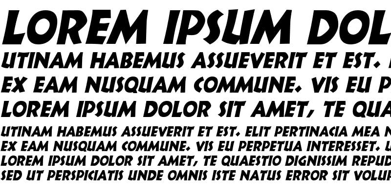 Sample of IndyCondensed Italic