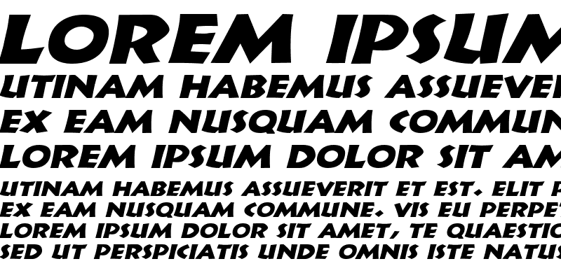 Sample of IndyWide Italic