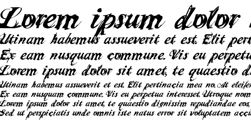 Sample of Infiltrace Italic