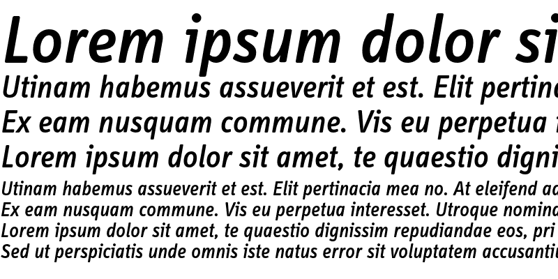 Sample of InfoDispMedium Italic