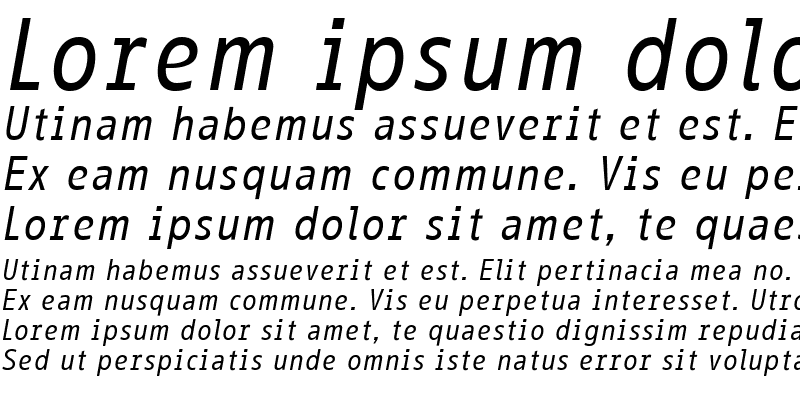 Sample of InfoOffice Italic