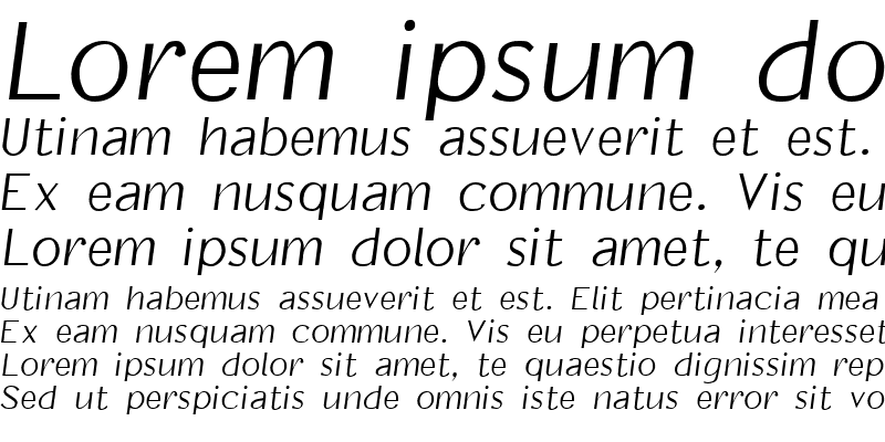 Sample of Informal Italic