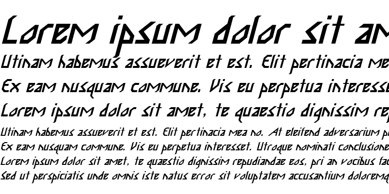 Sample of Inka Bod Italic