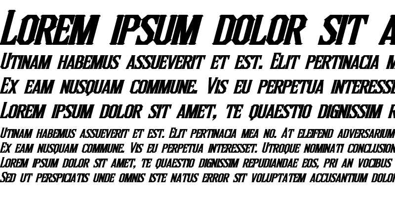 Sample of Inquisitor Bold Italic