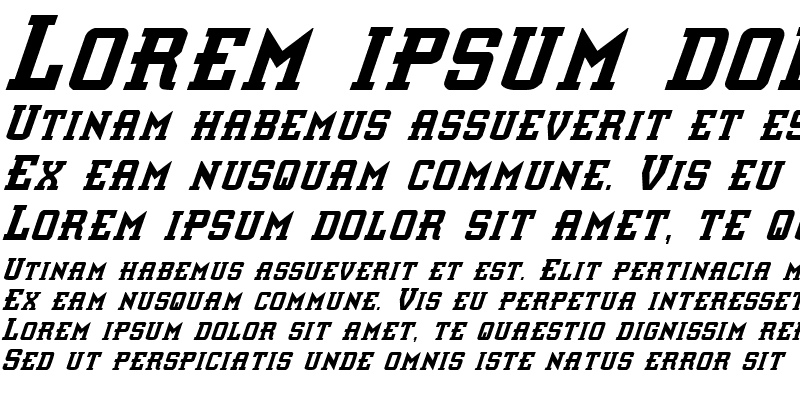 Sample of Interceptor Condensed Italic