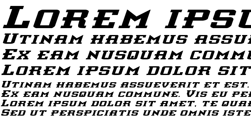 Sample of Interceptor Expanded Italic Expanded Italic