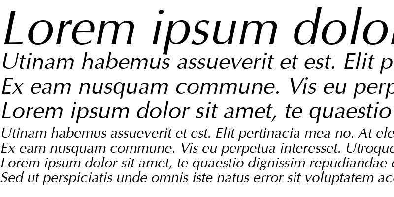 Sample of Interface SSi Italic