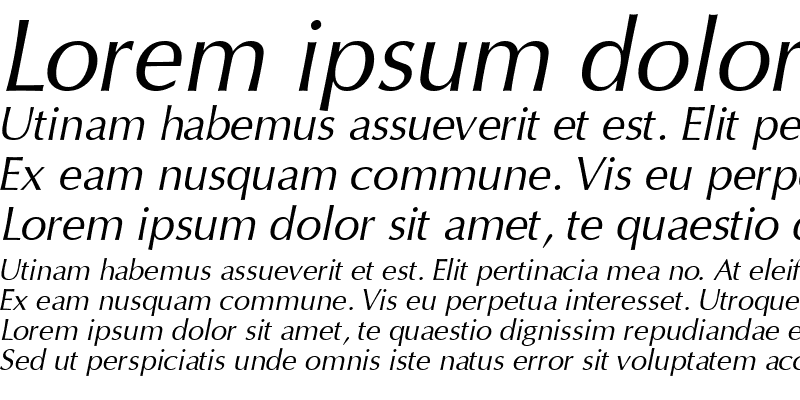 Sample of InterfaceSSK Italic