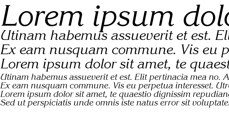 Sample of Intuition SSi Italic