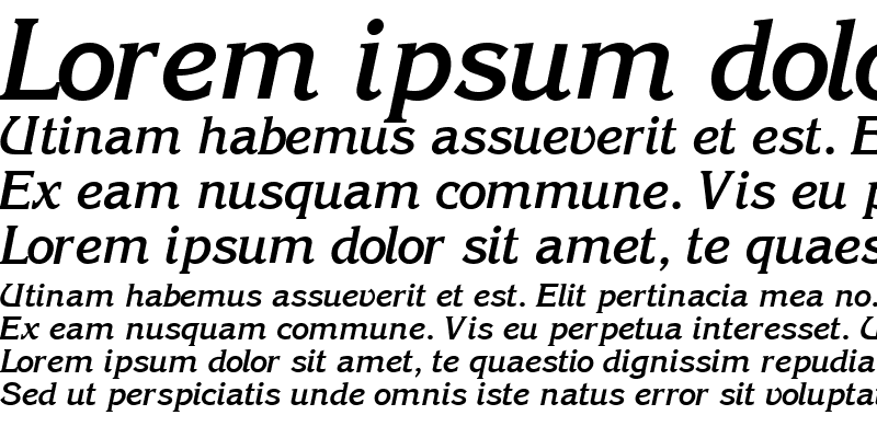 Sample of IntuitionSSK Bold Italic