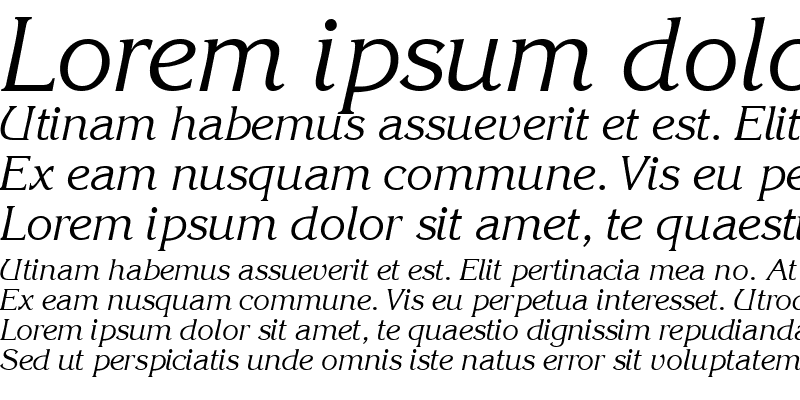 Sample of IntuitionSSK Italic