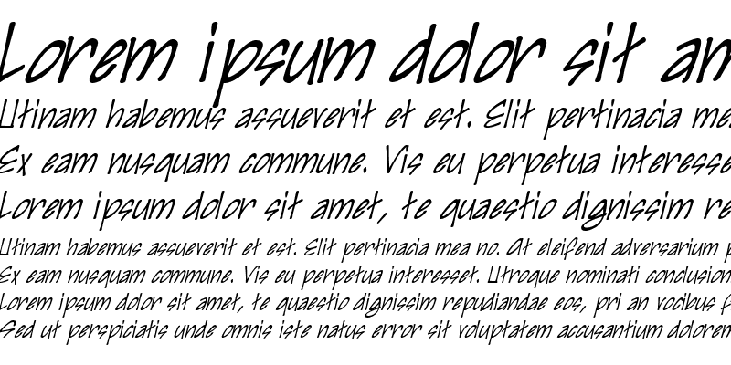 Sample of Irezumi Italic