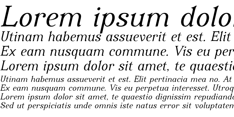 Sample of Irianis ADF Std Italic