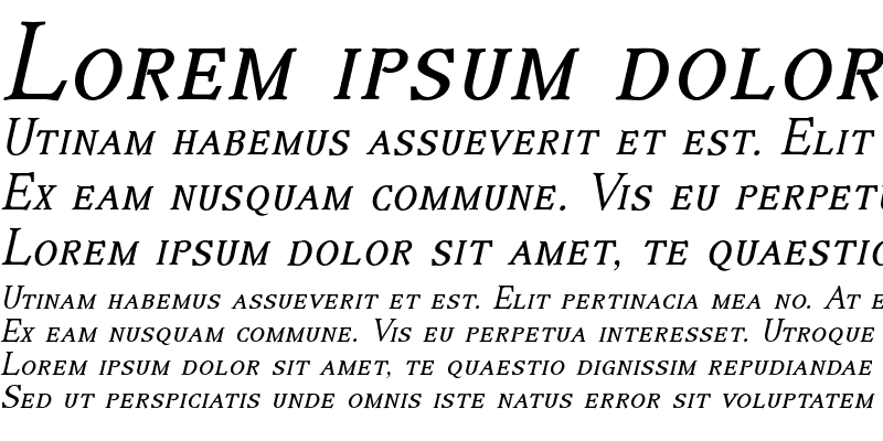 Sample of Irianis ADF Style Std Italic