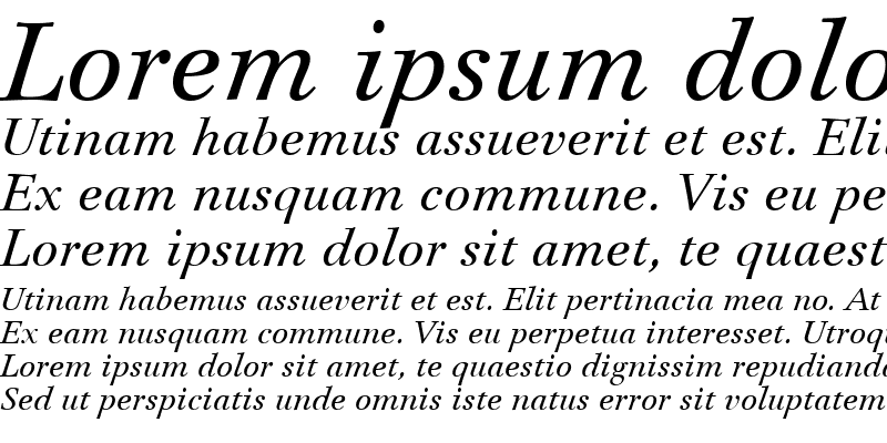 Sample of Iridium LT Regular Italic