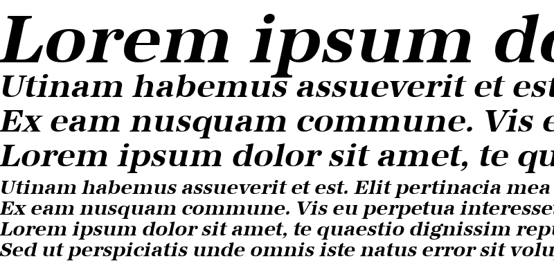Sample of IrisBecker Bold Italic