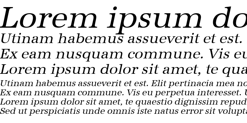 Sample of IrisBecker Italic