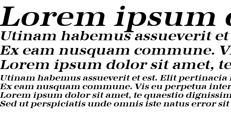 Sample of IrisBeckerExtended Bold Italic