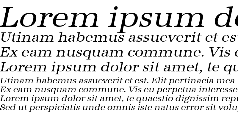 Sample of IrisBeckerWide Italic