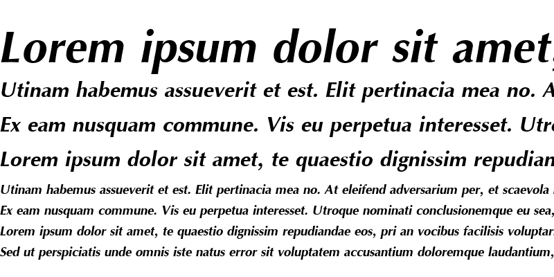 Sample of IrisUPC Bold Italic