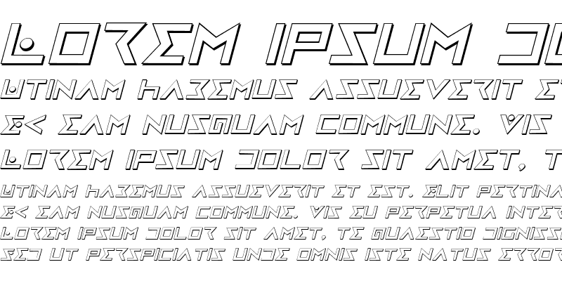 Sample of Iron Cobra 3D Italic