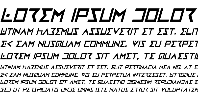 Sample of Iron Cobra Condensed Italic