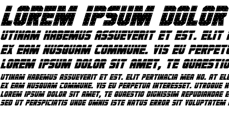 Sample of Iron Forge Laser Italic Italic