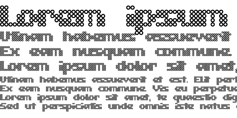 Sample of Ironbeadsfont