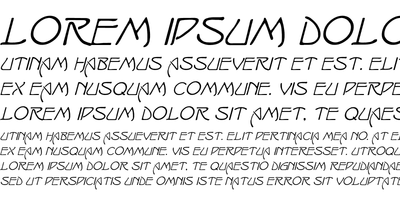 Sample of Isadora Italic