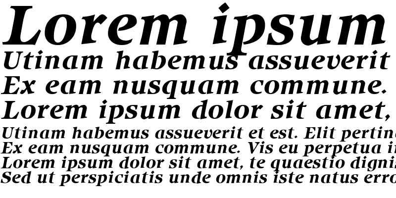 Sample of Isbell Bold Italic