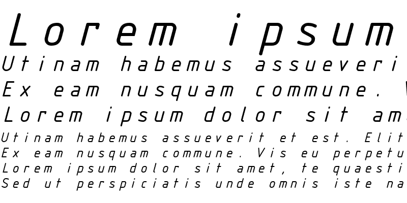 Sample of ISOCTEUR Italic