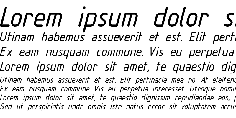 Sample of Isonorm Italic