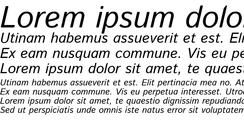 Sample of Istok Web Italic