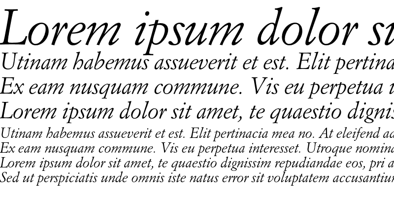 Sample of Italian Garamond Italic