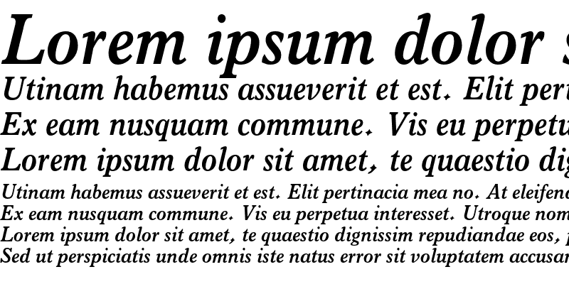 Sample of Italian Old Style MT Std Bold Italic