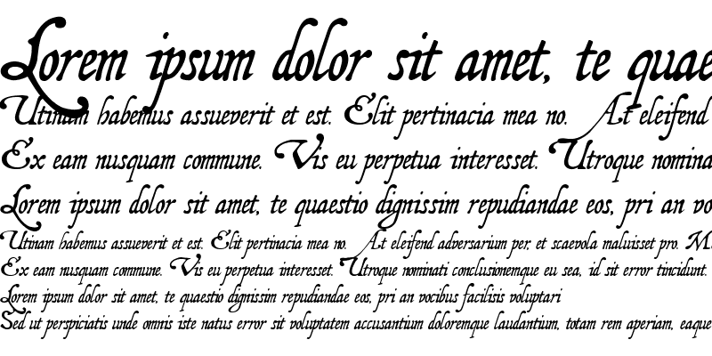 Sample of Italic hand ancient