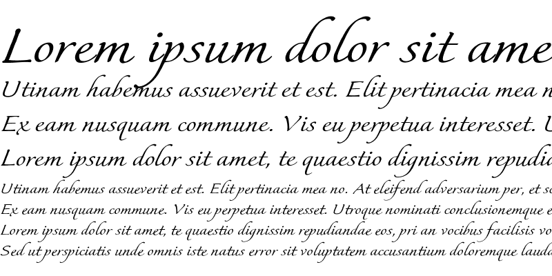 Sample of Italican Script Expand Regular