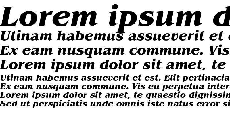 Sample of ITC Benguiat Bold Italic
