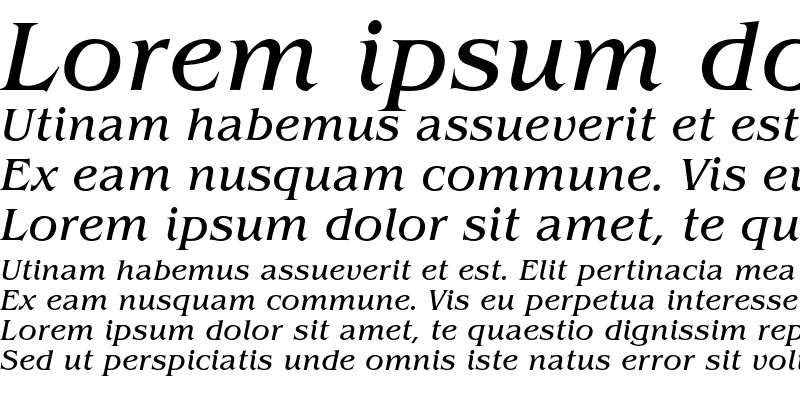 Sample of ITC Benguiat Book Italic
