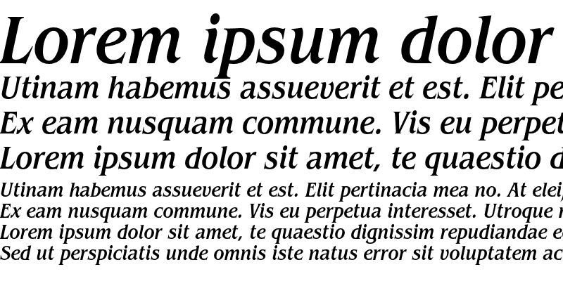 Sample of ITC Benguiat Condensed Medium Italic