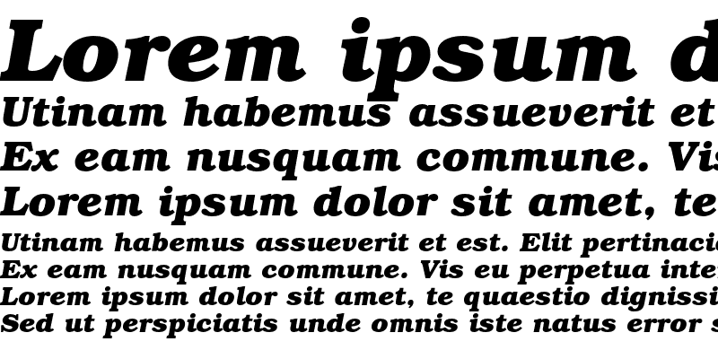 Sample of ITC Bookman Bold Italic