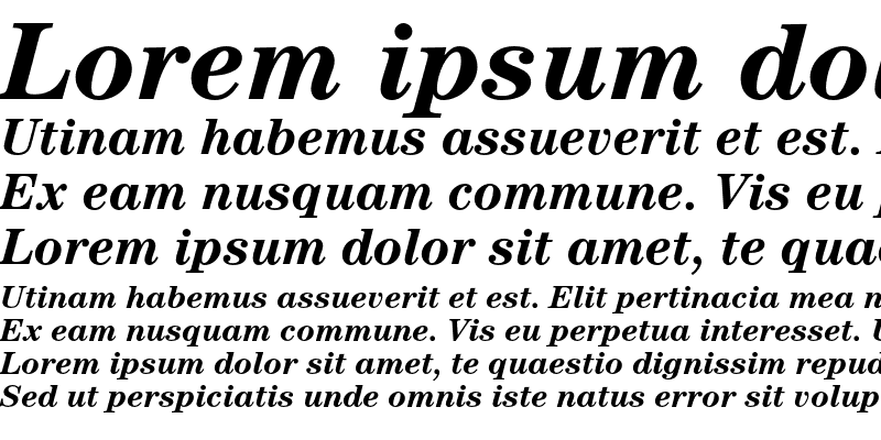 Sample of ITC Century Bold Italic