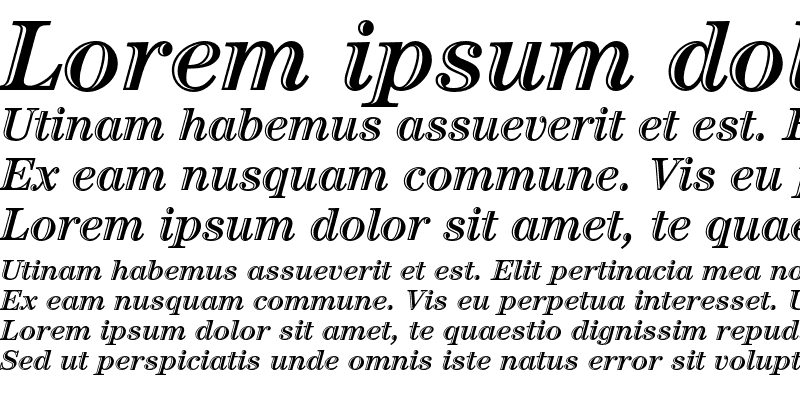 Sample of ITC Century Handtooled Bold Italic