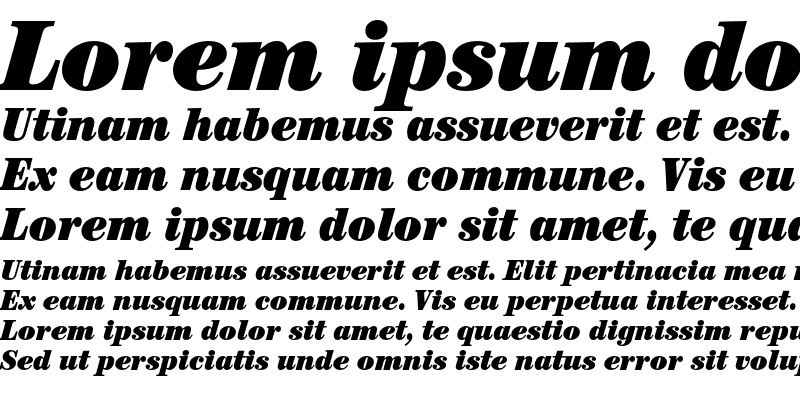 Sample of ITC Century Ultra Condensed Italic