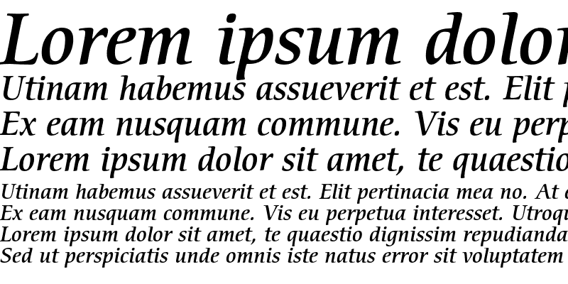 Sample of ITC Cerigo Medium Italic