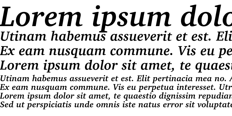 Sample of ITC Charter Bold Italic