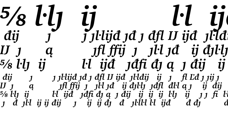 Sample of ITC Charter Extension Bold Italic