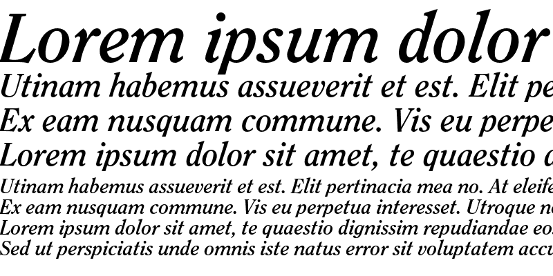 Sample of ITC Clearface LT Bold Italic