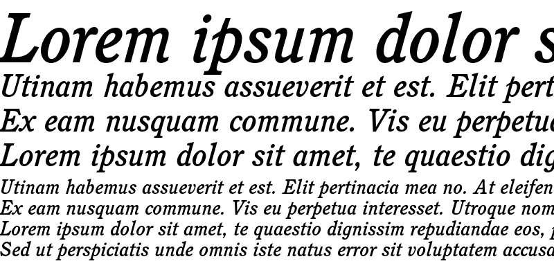 Sample of ITC Cushing Medium Italic